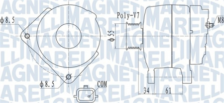 Alternator (14V, 110A) potrivit RENAULT CLIO III, CLIO IV 1.2/1.2LPG 06.05-