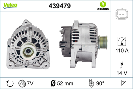 Alternatoare Electromotoare - Alternator potrivit RENAULT GRAND SCENIC II, LAGUNA II, MEGANE II, SCENIC II 1.9D/2.0 dupa 2002 (14V, 110A)