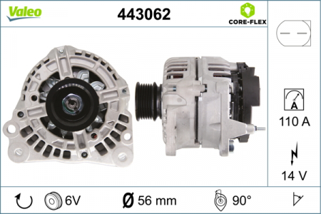 Alternator (14V, 110A) potrivit SEAT IBIZA III, IBIZA IV, IBIZA IV SC; VW BORA, BORA I, GOLF IV, POLO 1.4/1.6 10.01-05.15 [0]