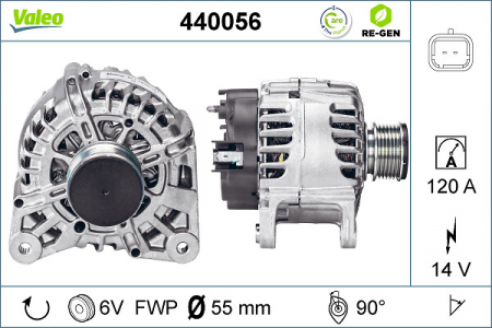 Alternatoare Electromotoare - Alternator potrivit DACIA DOKKER, DOKKER EXPRESS/MINIVAN, DUSTER, DUSTER/SUV, LODGY, LOGAN, LOGAN EXPRESS, LOGAN II, LOGAN MCV, LOGAN MCV II, SANDERO 1.5D/1.6/1.6LPG dupa 2001 - (14V, 120A)