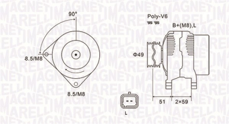 Alternatoare Electromotoare - Alternator potrivit DACIA LOGAN, LOGAN EXPRESS, LOGAN MCV, SANDERO; NISSAN KUBISTAR, MICRA III; RENAULT CLIO II, CLIO II/HATCHBACK, CLIO III, KANGOO, KANGOO EXPRESS 1.5D dupa 2001 - (14V, 120A)