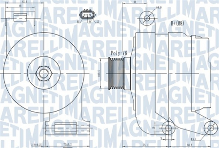Alternatoare Electromotoare - Alternator potrivit FORD C-MAX, FOCUS C-MAX, FOCUS II 1.8-2.0LPG 2003-2012 - (14V, 120A)