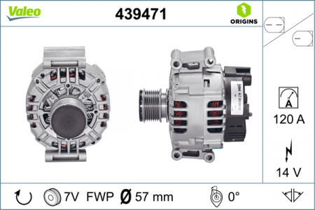 Alternatoare Electromotoare - Alternator potrivit MERCEDES C (CL203), C T-MODEL (S203), C (W203), CLC (CL203), CLK (A209), CLK (C209), E (W211), SLK (R171) 1.8/1.8CNG 2002-2011 - (14V, 120A)