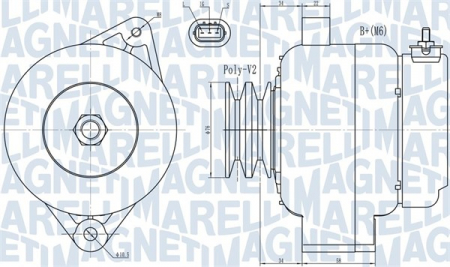Alternatoare Electromotoare - Alternator potrivit TOYOTA LAND CRUISER 100 4.2D 1998-2007 - (14V, 120A)