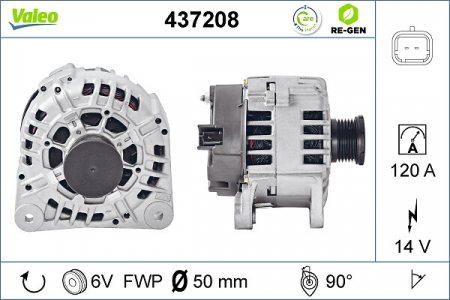 Alternatoare Electromotoare - Alternator potrivit VOLVO S40 I, V40; MITSUBISHI CARISMA, SPACE STAR; NISSAN INTERSTAR, PRIMASTAR; OPEL MOVANO A, VIVARO A; RENAULT ESPACE III, LAGUNA I, LAGUNA II 1.8-2.5D dupa 1995 - (14V, 120A)