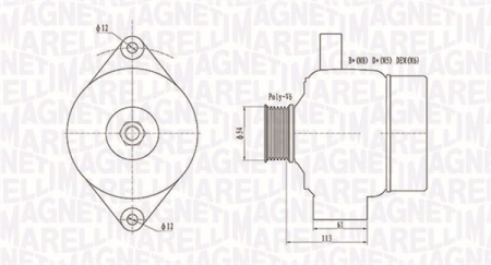Piese Auto - Alternator (14V, 130A) CADILLAC BLS; SAAB 9-3, 9-3X, 9-5 1.9D dupa 2004