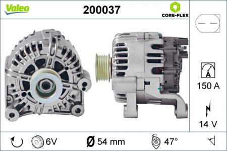 Alternatoare Electromotoare - Alternator potrivit BMW 3 (E46), 5 (E39), X3 (E83) 2.0D/2.5D/3.0D 1996-2007 - (14V, 150A)