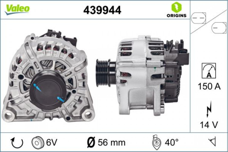 Alternatoare Electromotoare - Alternator potrivit FORD C-MAX II, FOCUS III, GRAND C-MAX, KUGA II 2.0D dupa 2013 - (14V, 150A)