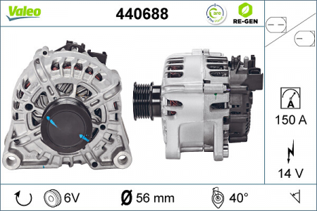 Alternator (14V, 150A) potrivit FORD C-MAX II, FOCUS III, GRAND C-MAX, KUGA II 2.0D 03.13- [0]