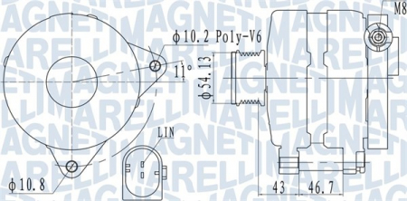 Alternator (14V, 150A) potrivit FORD GALAXY II, MONDEO IV, S-MAX; LAND ROVER FREELANDER 2 2.0D/2.2D 10.06-06.15