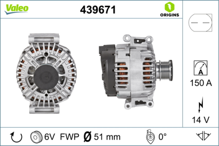 Alternatoare Electromotoare - Alternator potrivit MERCEDES C (C204), C T-MODEL (S204), C (W204), E (A207), E (C207), E T-MODEL (S212), E (W212) 2.2D dupa 2008 (14V, 150A)