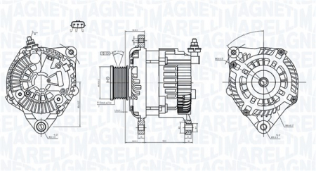 Alternatoare Electromotoare - Alternator potrivit NISSAN NAVARA NP300, PATHFINDER III 2.5D dupa 2005 - (14V, 150A)