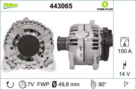 Alternator (14V, 150A) potrivit OPEL MOVANO A, VIVARO A; RENAULT ESPACE IV, LAGUNA II, MASTER II, TRAFIC II 1.9D/2.2D/2.5D 09.00- [0]