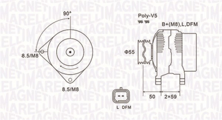 Alternatoare Electromotoare - Alternator potrivit RENAULT CLIO II, GRAND SCENIC II, GRAND SCENIC III, MEGANE II, SCENIC II 1.4-1.9D dupa 2002 - (14V, 150A)