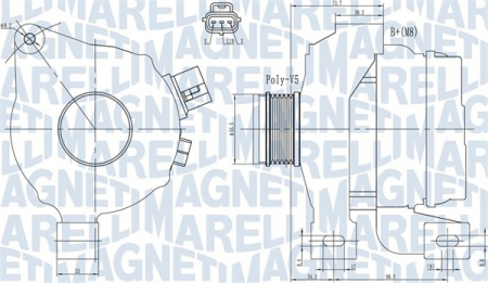 Alternatoare Electromotoare - Alternator potrivit VOLVO C70 II, S40 II, V50 2.4/2.4D/2.5 2004-2012 - (14V, 150A)