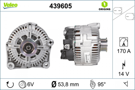 Alternator (14V, 170A) potrivit BMW X5 (E70), X6 (E71, E72) 3.0D 12.06-07.14 [0]