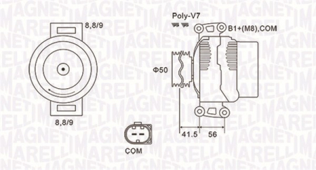 Piese Auto - Alternator (14V, 180A) MERCEDES A (W169), A (W176), C T-MODEL (S203), C T-MODEL (S204), C (W203), C (W204), CLK (A209), CLK (C209), CLS (C218), E (A207), E (C207) 1.8D/2.0D/3.0D dupa 2004