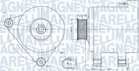 Alternatoare Electromotoare - Alternator potrivit AUDI A6 C6; SEAT ALHAMBRA; VW CC B7, SHARAN 2.0D/2.7D dupa 2004 - (14V, 180A)