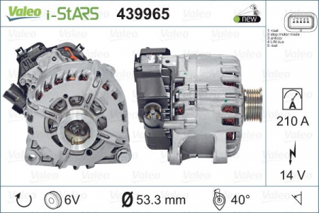 Alternatoare Electromotoare - Alternator potrivit CITROEN BERLINGO MULTISPACE, BERLINGO/MINIVAN, C4 CACTUS, C4 GRAND PICASSO II, C4 PICASSO II, C4 SPACETOURER, DS5, GRAND C4 SPACETOURER 1.5D/1.6D dupa 2008 - (14V, 180A)