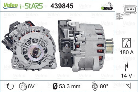 Alternator potrivit DS DS 3; CITROEN BERLINGO, BERLINGO MULTISPACE, BERLINGO/MINIVAN, C3 II, C3 PICASSO, C4 AIRCROSS, C4 CACTUS, C4 GRAND PICASSO I 1.4D/1.6D dupa 2008 - (14V, 180A) [2]
