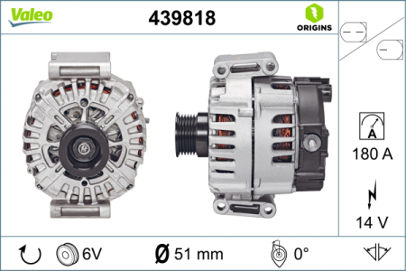 Alternator potrivit MERCEDES C (C204), C T-MODEL (S204), C (W204), CLS (C218), CLS SHOOTING BRAKE (X218), E (A207), E (C207), E T-MODEL (S212), E (W212), GLE (W166) 1.8-3.7 dupa 2004 (14V, 180A) [1]