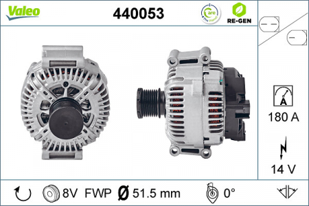 Alternator (14V, 180A) potrivit MERCEDES G (W463), GL (X164), M (W164), M (W166), R (W251, V251) 3.0D/4.0D 07.05- [0]