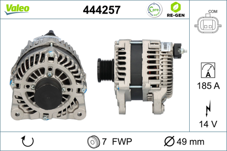 Alternator (14V, 185A) potrivit MERCEDES MARCO POLO CAMPER (W447), VITO MIXTO (DOUBLE CABIN), VITO TOURER (W447), VITO (W447); OPEL VIVARO B; RENAULT ESPACE V, GRAND SCENIC IV 1.6D/2.0D 05.14- [2]
