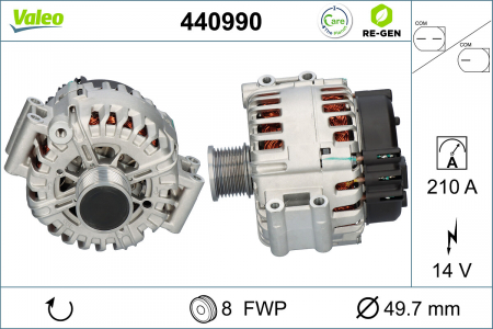 Alternator potrivit BMW 5 (F10), 5 (F11), 7 (F01, F02, F03, F04), X3 (F25) 2.0-3.0D 2008-2017 - (14V, 210A) [2]