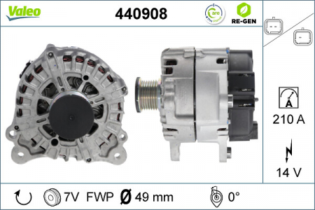 Alternator (14V, 210A) potrivit RENAULT ESPACE IV, GRAND SCENIC II, GRAND SCENIC III, LAGUNA, LAGUNA III, LATITUDE, MEGANE, MEGANE II, MEGANE III, SCENIC II, SCENIC III 2.0D/3.0D 09.05- [2]