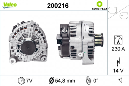 Alternator (14V, 230A) potrivit BMW 5 (F10), 5 (F11), 5 GRAN TURISMO (F07), 7 (F01, F02, F03, F04), X5 (E70), X6 (E71, E72), X6 (F16, F86) 3.0D 02.08-07.19 [2]