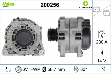 Alternator potrivit CITROEN C4 GRAND PICASSO I, C4 PICASSO I, C5 III, C6; PEUGEOT 407 2.0D/3.0D dupa 2009 - (14V, 230A) [2]