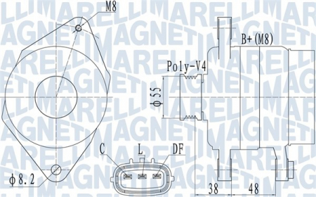 Alternatoare Electromotoare - Alternator potrivit HYUNDAI I10 I; KIA PICANTO I 1.0/1.1/1.1LPG 2004-2013 - (14V, 70A)