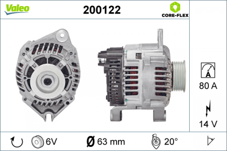 Alternatoare Electromotoare - Alternator potrivit CITROEN BERLINGO, BERLINGO/MINIVAN, JUMPER I, JUMPY I, XANTIA, XSARA, XSARA/HATCHBACK, ZX; FIAT DUCATO, SCUDO; PEUGEOT 306, 306/HATCHBACK 1.8D-2.1D 1991-2006 - (14V, 80A)
