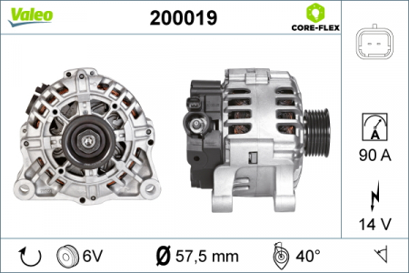 Alternator (14V, 80A) potrivit CITROEN BERLINGO, BERLINGO MULTISPACE, BERLINGO/MINIVAN, C4, C4 GRAND PICASSO I, C4 I, C4 PICASSO I, C5 I, C5 II, C5 III, C8, JUMPY I, JUMPY II 1.1-2.2 06.96- [0]