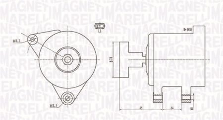 Alternatoare Electromotoare - Alternator potrivit FORD FIESTA, FIESTA IV 1.8D 2000-2003 - (14V, 90A)