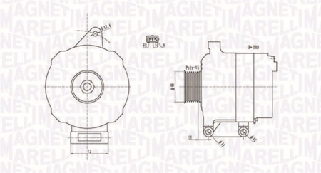 Alternator (14V, 90A) FORD FIESTA V, FUSION; MAZDA 2 1.25/1.4/1.6 intre 2001-2012
