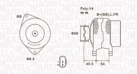 Alternatoare Electromotoare - Alternator potrivit HYUNDAI I30; KIA CEE'D, PRO CEE'D 2.0/2.0LPG 2006-2012 - (14V, 90A)