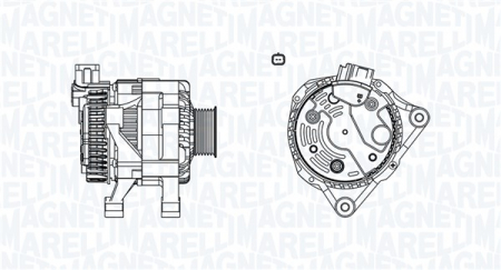 Alternator (14V, 90A) potrivit CITROEN C5 I, C8, XSARA, XSARA PICASSO; FIAT ULYSSE; PEUGEOT 206, 307, 407, 607, 807, BIPPER TEPEE, PARTNER/MINIVAN; TOYOTA AYGO 1.1-2.2 04.97-