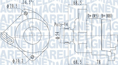 Alternatoare Electromotoare - Alternator potrivit FIAT 500, 500 C, DOBLO CARGO, GRANDE PUNTO, LINEA, PUNTO, PUNTO EVO, PUNTO EVO/HATCHBACK 1.2/1.2LPG/1.4 dupa 2005 - (14V, 90A)