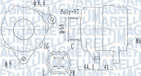 Alternator (14V, 90A) potrivit HONDA CIVIC IX, CIVIC VIII, FR-V 1.8 09.05-