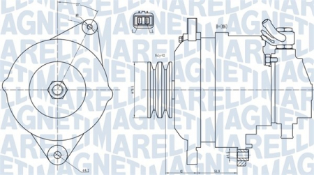 Alternatoare Electromotoare - Alternator potrivit HYUNDAI GALLOPER II 2.5D 1998-2003 - (14V, 90A)
