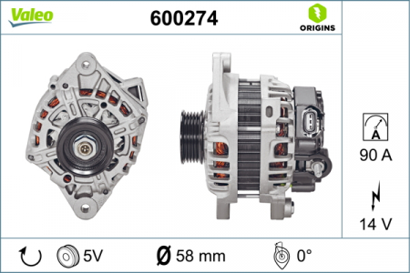 Alternatoare Electromotoare - Alternator potrivit HYUNDAI I10 II; KIA RIO III 1.2/1.25 dupa 2011 - (14V, 90A)