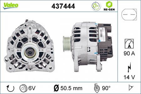 Alternator (14V, 90A) potrivit SEAT CORDOBA, IBIZA III, IBIZA IV, IBIZA IV SC, IBIZA IV ST, TOLEDO IV; SKODA FABIA I, FABIA I PRAKTIK, FABIA II, RAPID, ROOMSTER, ROOMSTER PRAKTIK 1.0-2.0 07.01- [0]