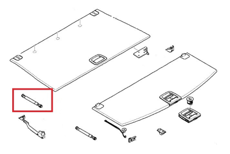Amortizor portbagaj - Amortizor podea portbagaj spate stanga/dreapta potrivit BMW 5 E61 2004-2010 - 70 N, lungime 293 mm, cursa 90,5 mm