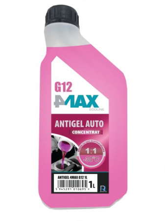 Antigel - Antigel tip G12 ,1L  fara silicati, rosu, mono-etilenglicol