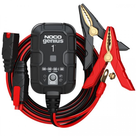 Produse iarna - Aparat incarcat baterii auto GENIUS1EU, voltaj incarcare: 6/12 V NOCO, curent incarcare: 1A, alimentare: 120/240V, tip baterie: AGM/EFB/GEL/Li-Ion/MF/WET