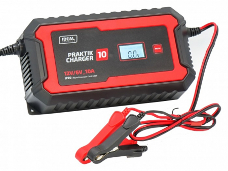 Produse iarna - Aparat incarcat baterii auto PRAKTIK CHARGER 10 LCD, voltaj incarcare: 6/12 V IDEAL, curent incarcare: 10A, alimentare: 230V, tip baterie: AGM/EFB/GEL/MF/WET