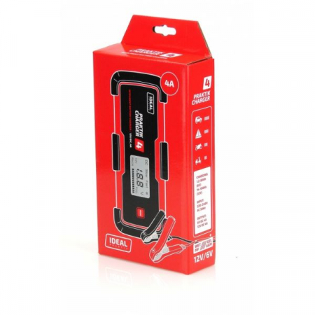 Aparat incarcat baterii auto PRAKTIK CHARGER 4 LCD, voltaj incarcare: 6/12 V IDEAL, curent incarcare: 4A, alimentare: 230V, tip baterie: AGM/Ca/GEL/WET [1]