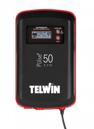 Produse iarna - Aparat incarcat baterii auto PULSE 50 EVO, voltaj incarcare: 12/24 V TELWIN, curent incarcare: 20/40A, alimentare: 230V, tip baterie: AGM/EFB/GEL/LiFePO4/MF/WET
