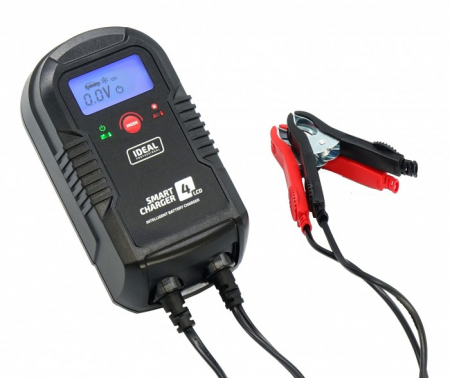 Aparat incarcat baterii auto SMART CHARGER 4 LCD, voltaj incarcare: 6/12 V IDEAL, curent incarcare: 2/4A, alimentare: 230V, tip baterie: AGM/GEL/MF/WEL [1]